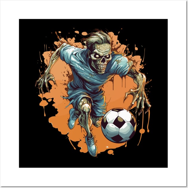 Zombie Football Halloween Design Wall Art by PaulJus